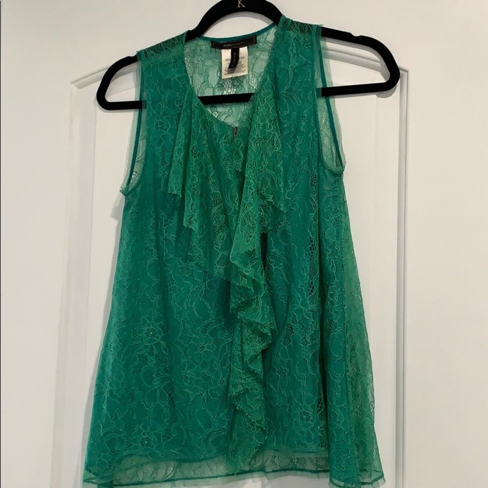 Green lace shirt